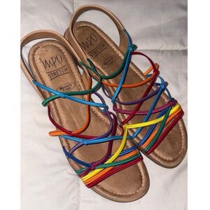 NEW IMPO Stretch Women's Belma Rainbow Strappy Elastic Sandals — Size 9